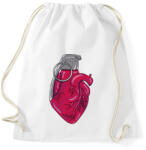 printfashion Szívgránát - Sportzsák, Tornazsák - Fehér (15973515)