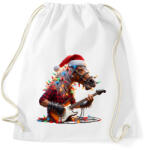 printfashion Vicces karácsonyi rocker party ló - Sportzsák, Tornazsák - Fehér (15232210)