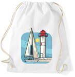 printfashion Vitorlás hajó - Sportzsák, Tornazsák - Fehér (5085473)