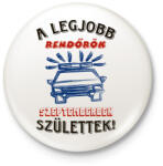 printfashion Rendőr szülinapja szeptember színes - Kitűző, hűtőmágnes - Fehér (5720988)
