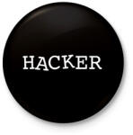 printfashion Hacker - Kitűző, hűtőmágnes - Fekete (6132253)