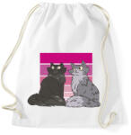 printfashion Macskák - Sportzsák, Tornazsák - Fehér (6160108)