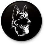 printfashion német juhász - Kitűző, hűtőmágnes - Fekete (13682563)