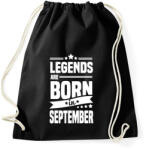printfashion A legendák szeptemberben születnek - Sportzsák, Tornazsák - Fekete (352933)