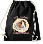 printfashion Igen, beszélek tengerimalacul - Sportzsák, Tornazsák - Fekete (7092472)
