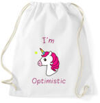 printfashion optimista vagyok - Sportzsák, Tornazsák - Fehér (1563657)