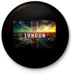 printfashion LONDON LÁTKÉP - Kitűző, hűtőmágnes - Fekete (3098161)