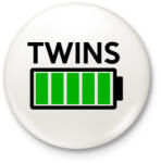 printfashion TWINS - Kitűző, hűtőmágnes - Fehér (3075136)