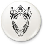 printfashion Skull - Kitűző, hűtőmágnes - Fehér (15890298)