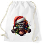 printfashion Morcos karácsonyi party gorilla - Sportzsák, Tornazsák - Fehér (15251590)