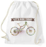 printfashion Irány biciklizni! - Sportzsák, Tornazsák - Fehér (291841)
