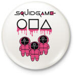 printfashion Squid Game pink-black - Kitűző, hűtőmágnes - Fehér (5677584)