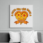printfashion A pizza nem töri össze - Vászonkép - Fehér (9403235)