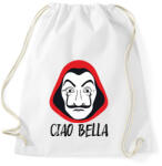 printfashion Ciao Bella - A nagy Pénzrablás - Money Heist - La Casa de Papel - Sportzsák, Tornazsák - Fehér (5795360)