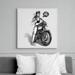 printfashion Let's ride! - Motoros minta - Vászonkép - Fehér (6640965)