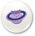 printfashion Cica bolygó - Kitűző, hűtőmágnes - Fehér (14271651)