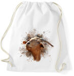printfashion kecske portré - Sportzsák, Tornazsák - Fehér (1681710)