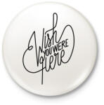 printfashion Wish you were here - Kitűző, hűtőmágnes - Fehér (3075628)