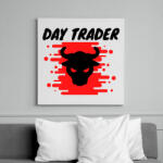 printfashion day trader - Vászonkép - Fehér (6631774)