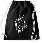 printfashion Ló - Sportzsák, Tornazsák - Fekete (5027067)