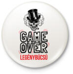 printfashion Game over - legénybúcsú - Kitűző, hűtőmágnes - Fehér (6209785)