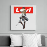 printfashion attack on titan Levi - Vászonkép - Fehér (6638173)