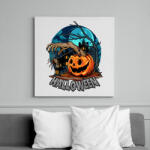 printfashion Halloween tökös minta - Vászonkép - Fehér (9454983)
