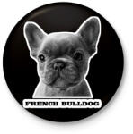 printfashion french bulldog - Kitűző, hűtőmágnes - Fekete (12088922)