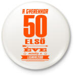 printfashion Az első 50 év! - Kitűző, hűtőmágnes - Fehér (3082310)