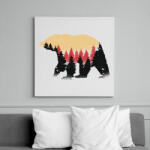 printfashion Medve - Vászonkép - Fehér (6637184)