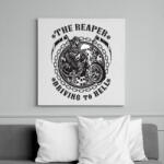 printfashion A kaszás a pokolba vezet. - Vászonkép - Fehér (6621022)