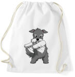 printfashion Schnauzer floss dance - Sportzsák, Tornazsák - Fehér (1422002)