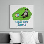 printfashion clean code panda - Vászonkép - Fehér (6627961)