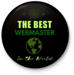 printfashion the best webmaster - Kitűző, hűtőmágnes - Fekete (3101658)