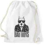 printfashion Dog face I love Bad Boys- szeretem a rosszfiúkat - Sportzsák, Tornazsák - Fehér (11339590)
