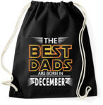 printfashion A legjobb apák decemberben születnek - Sportzsák, Tornazsák - Fekete (500246)
