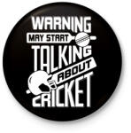 printfashion Talking about cricket - Kitűző, hűtőmágnes - Fekete (15837286)