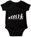 printfashion Az emberiség evolúciója - fehér - Baba Body - Fekete (13580809)