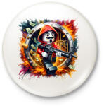 printfashion LEGO - A nagy pénzrablás - La casa de papel - Kitűző, hűtőmágnes - Fehér (15386823)