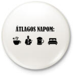 printfashion Átlagos mérnök nap - Kitűző, hűtőmágnes - Fehér (13544527)