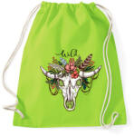 printfashion Wild Skull - Sportzsák, Tornazsák - Limezöld (390209)