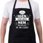 printfashion Igen, postás vagyok - Kötény - Fekete (9011261)