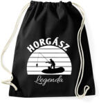 printfashion Horgász legenda - Sportzsák, Tornazsák - Fekete (4702658)