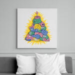 printfashion Gamer Karácsony - Vászonkép - Fehér (11533748)