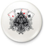 printfashion póker - Kitűző, hűtőmágnes - Fehér (16216425)