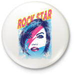 printfashion Rock sztár - Kitűző, hűtőmágnes - Fehér (3073748)