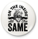 printfashion We are all the same - Kitűző, hűtőmágnes - Fehér (3075618)