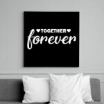 printfashion Forever together - páros 2 - Vászonkép - Fekete (6661321)