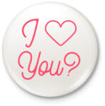 printfashion I love you - Kitűző, hűtőmágnes - Fehér (10655672)