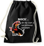 printfashion Bocs'. . . de ma csak a tacskómmal beszélek - Sportzsák, Tornazsák - Fekete (16358768)